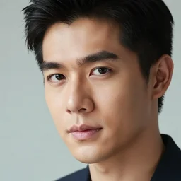 close up portrait of sombat metanee, thai actor