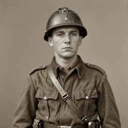 historical photograph portrait of french wwi soldier