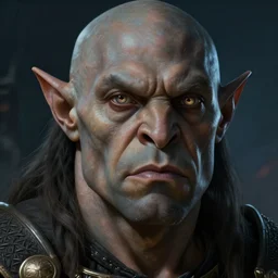 portrait of a orc paladin, extreme fine detail background, night, highly detailed, detailed eyes, high quality, digital painting, hyperrealistic, by gaston bussiere, j. c. leyendecker, craig mullins