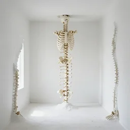the room is white like sunbleached bones as the presence in the walls creeps up my spine