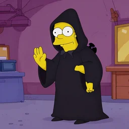 the grim reaper in the style of the simpsons