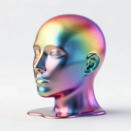 a head made out of melting metal, it is of rainbow colors, it is wearing sunglasses and a hat, there are flowers all around it, blue paint melting, vogue cover style, greg rutkowski style, demonic style, artgerm style, basquiat style