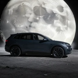 a car on the moon
