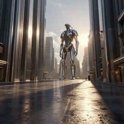 the metal city of trantor, isaac asimov, cinematic light, long shadows, reflections, unreal engine, photorealistic, zbrush, octane render,
