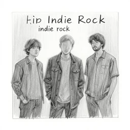 simple sketch indie rock album cover