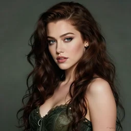portrait of miley cyrus as poison ivy, beautiful, focused, elegant, art nouveau, dnd, sinuous, fantasy, mystical, magical aesthetics, illustration, photorealistic, soft lighting, unreal engine, matte painting, 4 k,