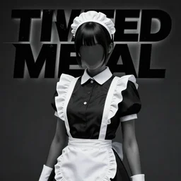 an ad for a maid in the style of the cover to twisted metal : black ( 2 0 0 1 ) and the cover of manhunt ( 2 0 0 3 )