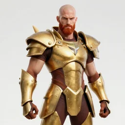 handsome balded ginger man, lucario armor, 8 k photography
