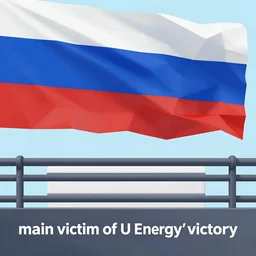 low polygonal illustration to headline : russia names main victim of us energy'victory ', very high details