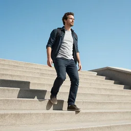 he scrambled up the steps as he gave them a glance toward the sky