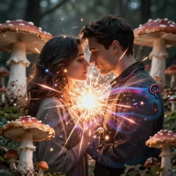 double exposure of love, symbols of live, explosion, love is the most relevant theme, love is infinity, love is begin of all, 8 k resolution, artistic mode, artistic, trending on instagram, long exposure, love art, serious, fantasy and dreams vibes, mushrooms style and macro style