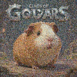 cute little anthropomorphic Guinea Pig in Gears of War cover art, ultra wide lens shot , tiny, small,  short, cute and adorable, pretty, beautiful, DnD character art portrait, matte fantasy painting, DeviantArt Artstation, by Jason Felix by Steve Argyle by Tyler Jacobson by Peter Mohrbacher, cinematic lighting