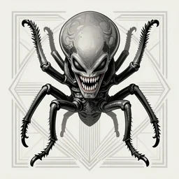 mind flayer art deco style