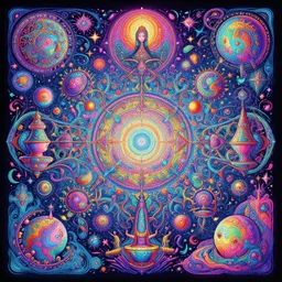 infographic of a [ psychedelic heavenly realm ] ~ ~ ~ in the style of a ~ ~ ~ [ three dimensional hologram ] ~ ~ ~ highly detailed digital saturated colors full color drawn by ~ ~ ~ [ wlop and greg rutkowski ]