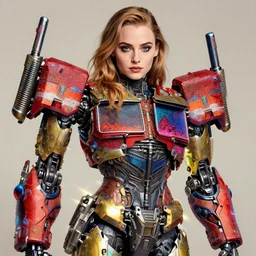 sophie turner studio portrait of legitimate kind colorful female divine mech paladin transformers absurdly beautiful, elegant, young sexy elegant woman, super fine surreal detailed facial illustration by kim jung gi, iraq nadar, intricate lines, clear focus, vivid colors, matte, octopath voyager, final fantasy, unreal engine highly rendered, global illumination, radiant light, intricate environment
