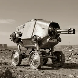 Sepia photo of imperial AT-ST in the second world war, extremly high details trending on art station historical photo archive