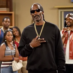 snoop dogg on the set of 7 0's sitcom, good times