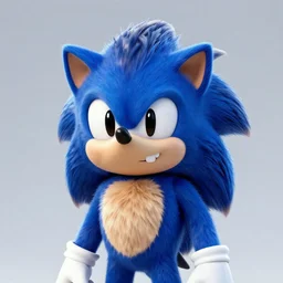 anthropomorphic blue hedgehog with human teeth, studio portraitng