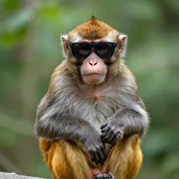 a monkey wearing sunglasses