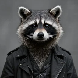 old raccoon man, cyberpunk style, julia margaret cameron,