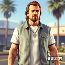 Shaggy in GTA V, cover art by Stephen Bliss, artstation