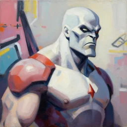 greg manchess portrait painting of light frank castle aka punisher as overwatch character, medium shot, asymmetrical, profile picture, organic painting, sunny day, matte painting, bold shapes, hard edges, street art, trending on artstation, by huang guangjian and gil elvgren and sachin teng
