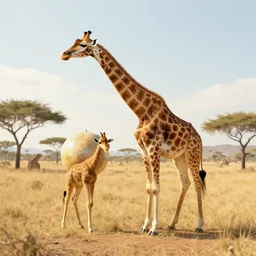 a sphere made out of giraffe