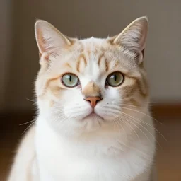 weird cat with a face like grandma