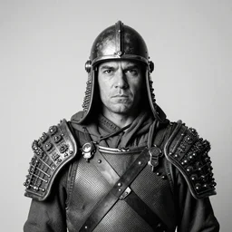 portrait of a monochromatic fractal mohrbacher warrior, leica m 9, voigtlander 3 5 mm classic