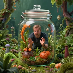 john oliver trapped inside a kimchi jar, microcosm, lush alien vegetation, 8 k, highly detailed ultra detailed greg rutkowski, trending on artstation, artgerm,