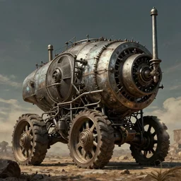 giant machine in the style of Ben Wootten