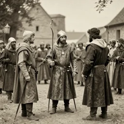 very old photo of medieval times