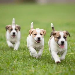 puppies running around