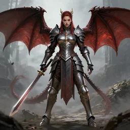 a ruthless beautiful woman paladin, 8 k, full body fighting hyperrealistic, dragon slayer, hyperdetailed, fantasy portrait by laura sava