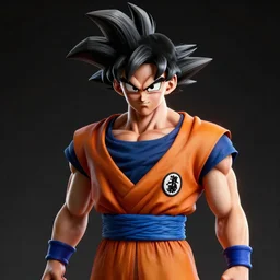 realistic art of goku, unreal engine, trending on artstation
