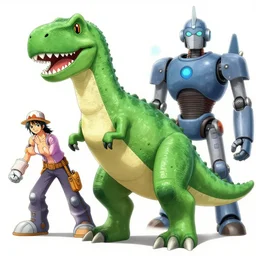🦖👽🤖 ( by kim jung gi ) ( by george morikawa ) ( by kentaro miura ) ( by eiichiro oda )