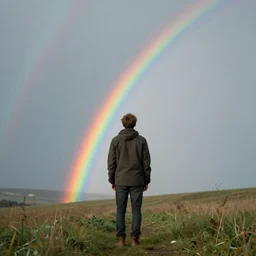 blind man seeing rainbow for the first time