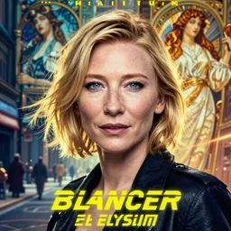 cate blanchett, hyperrealistic portrait, bladerunner street, art of elysium by jeremy mann and alphonse mucha, fantasy art, photo realistic, dynamic lighting, artstation, poster, volumetric lighting, very detailed face, 4 k, award winning