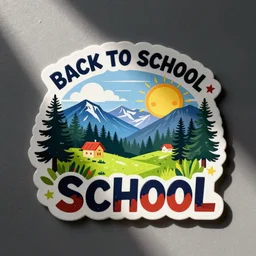 back to school, sticker