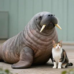 a walrus - cat - hybrid, animal photography
