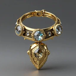 steampunk jewellery in polished gold and silver, trending on artstation, octane render