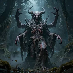 cosmic horror style great god pan in nature satyric scary high resolution