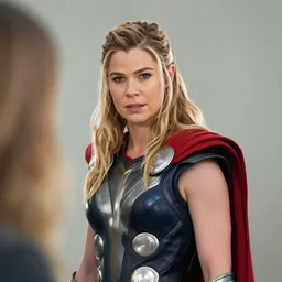 if chris hemsworth was a girl, female thor, photoshoot, soft focus