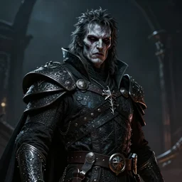 an dark epic fantasy comic book style portrait painting of the dead king from the prince of thorns by mark lawrence, a cold and murderous man with the face of ed harris, unreal 5, daz, hyperrealistic, octane render, cosplay, rpg portrait, dynamic lighting