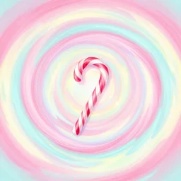a swirling candy cane land, artgerm, fun, pastel, layered
