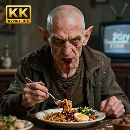 fantasy portrait of a bald, gritty, tactician, gnomish male, whose lust for blood is only overshadowed by his insatiable desire for discount meals and daytime television, in the style of ryan jia, highly detailed. 8 k