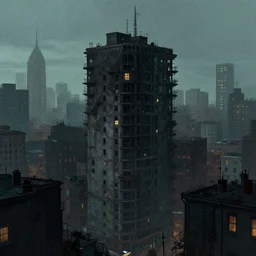 🏚️🌃, digital Art, Greg rutkowski, Trending artstation,cinematographic
