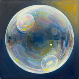 living on a bubble, abstract, artist impression by mandy jurgens
