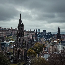 post apocalyptic edinburgh skyline by erin hanson