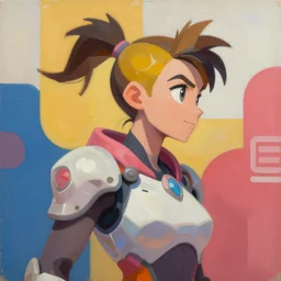 greg manchess portrait of zarya from overwatch in disco elysium, fantasy, medium shot, asymmetrical, profile picture, organic painting, sunny day, matte painting, bold shapes, hard edges, street art, trending on artstation, by huang guangjian and gil elvgren and sachin teng